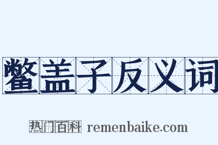 鳖盖子反义词是什么意思的图片